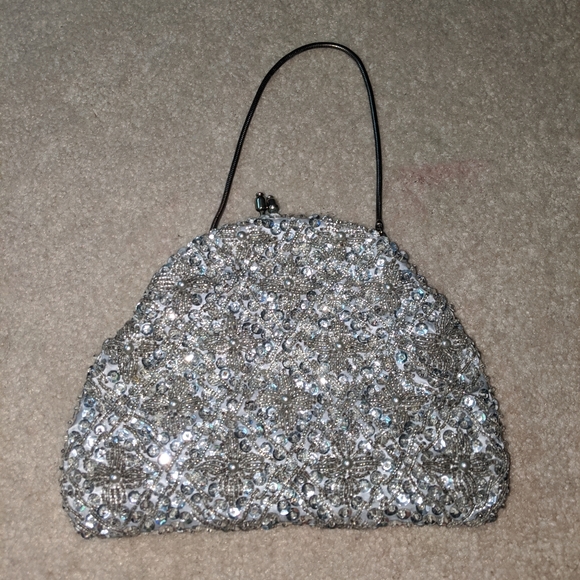 Silver sequin mini purse - Picture 3 of 11